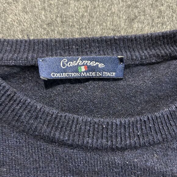 Cashmere Collection Wool‎ Sweater Navy Blue Mens Sz Small - Picture 5 of 7